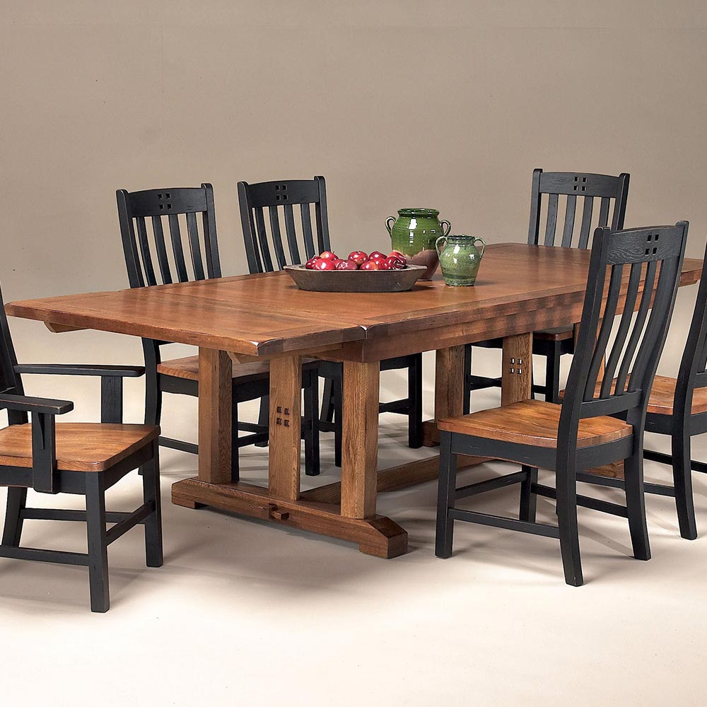 Rustic Mission Trestle Dining Table Intercon Furniture