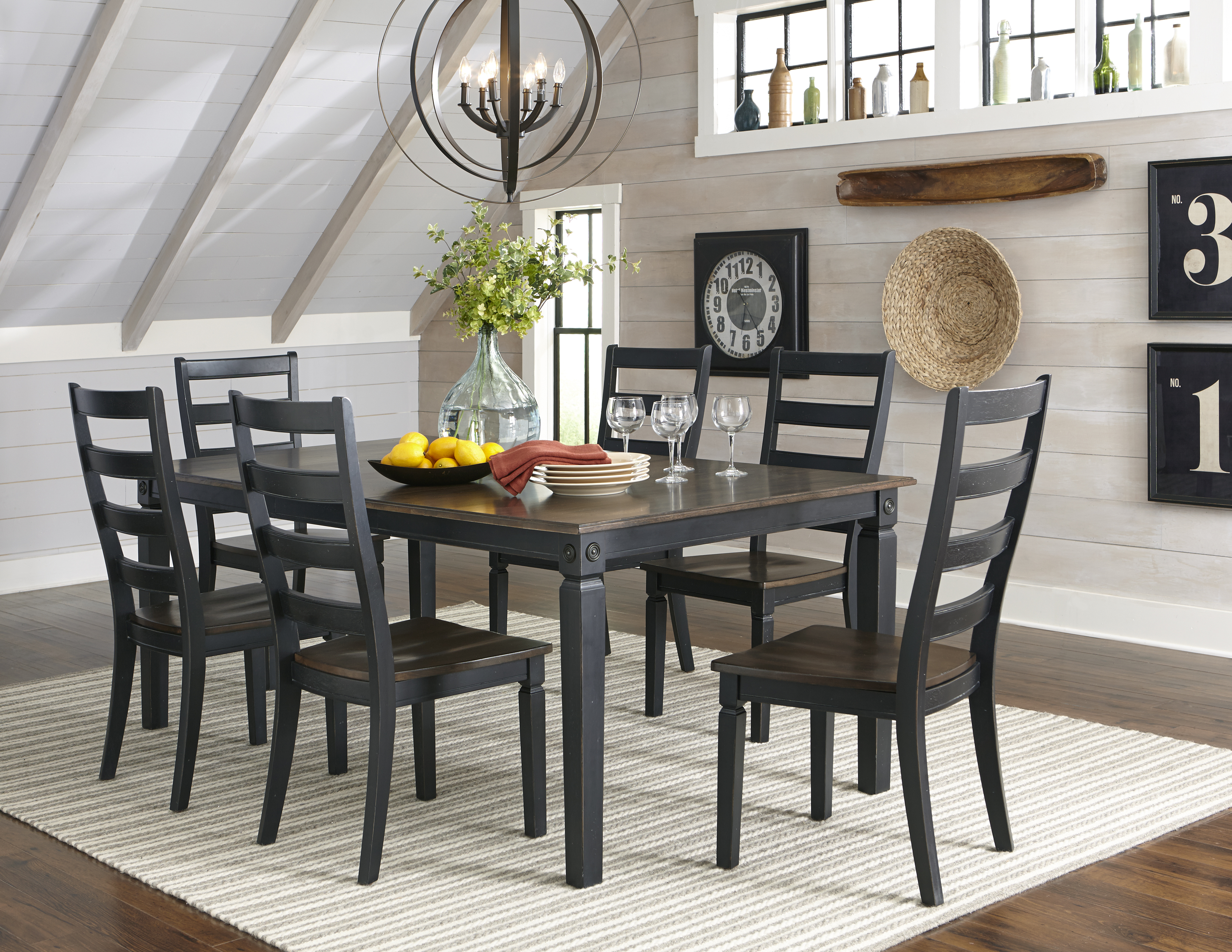 Glennwood Dining Table Black & Charcoal interconfurniture