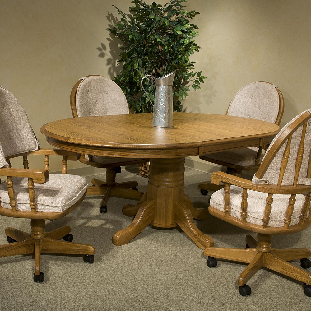 Classic Oak Chestnut Laminate Trestle Table interconfurniture