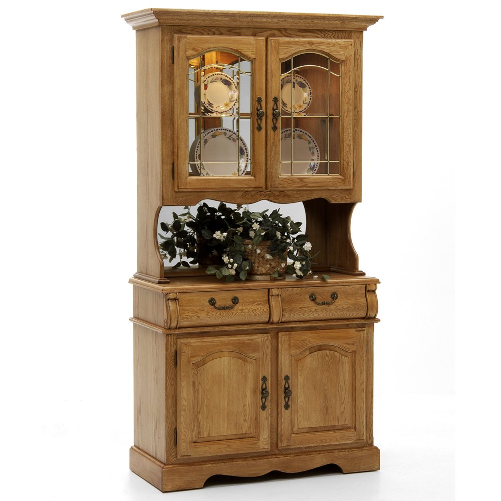 Classic Oak Small China Hutch interconfurniture