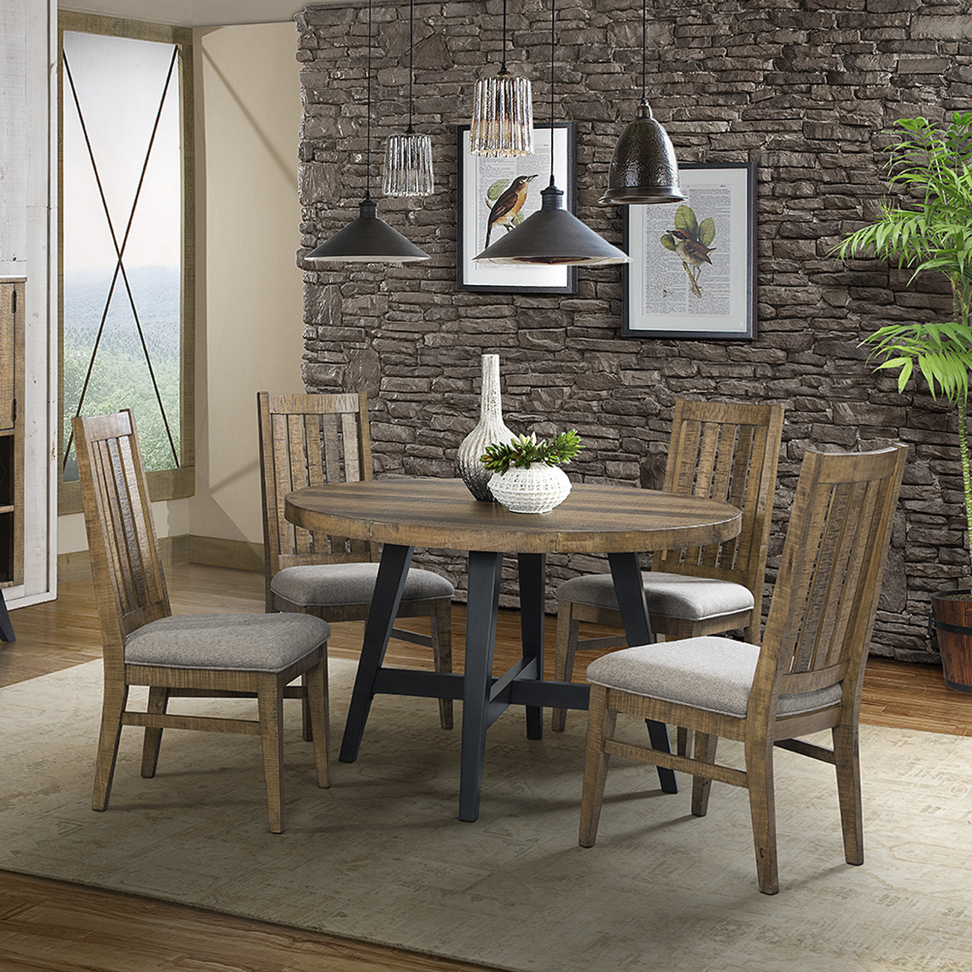 Urban Rustic Round Dining Table Intercon Furniture