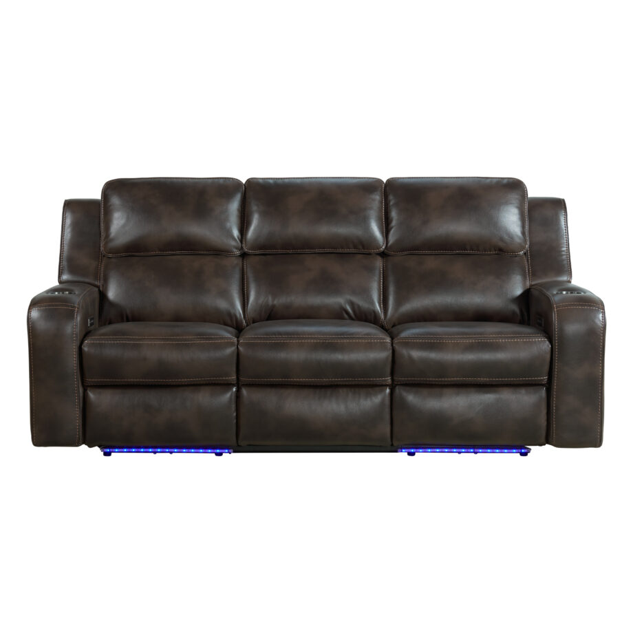 Silhouette Dual-Power Sofa | Bolero Coffee