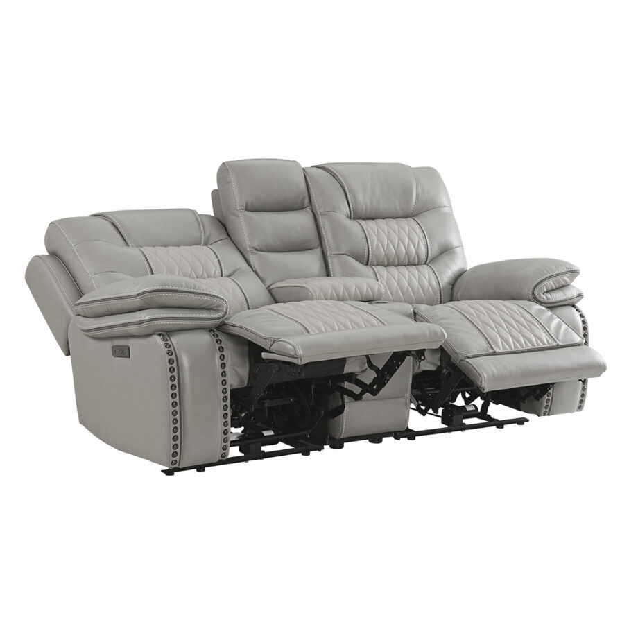 Cody Dual-Power Loveseat | Light Gray