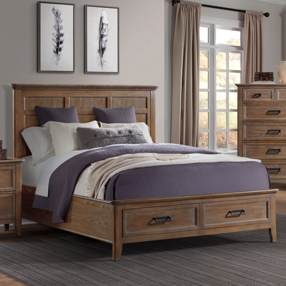 Alta Queen Storage Bed | Harvest