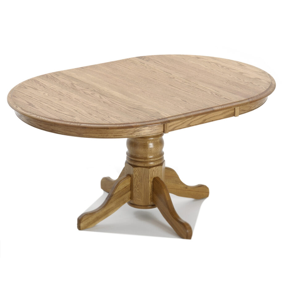 Classic Oak Chestnut Solid Pedestal Table