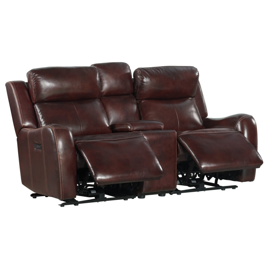 Wainwright Dual-Power Loveseat | Reddish Brown