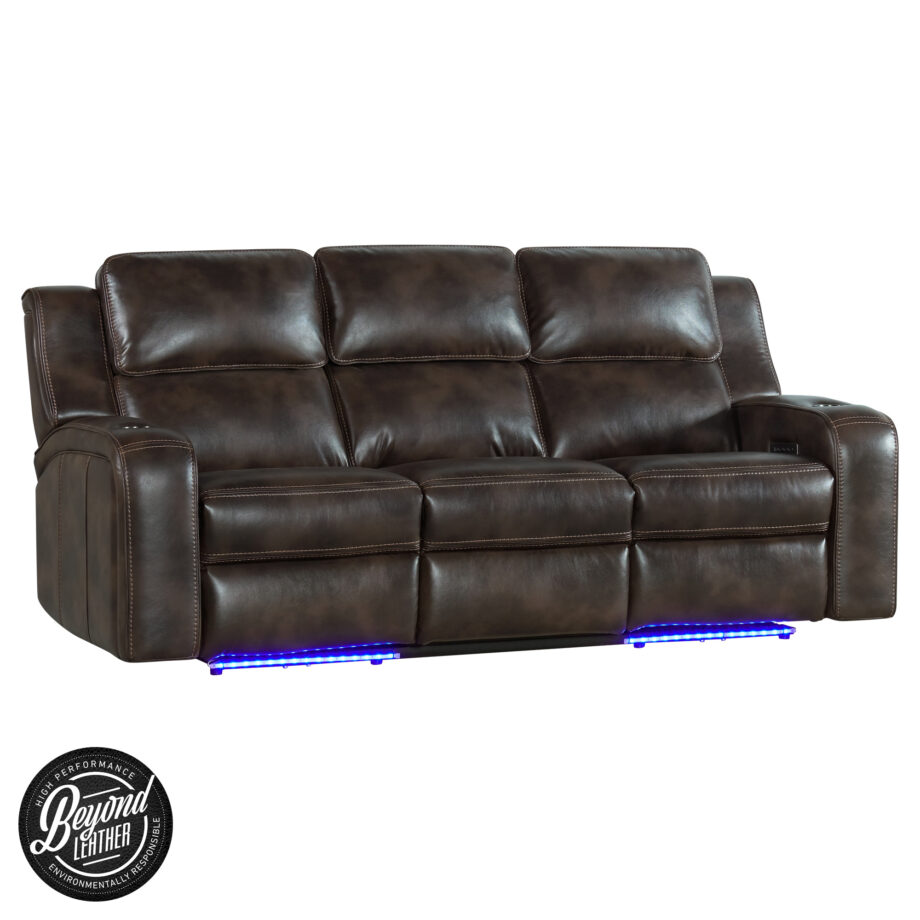 Silhouette Dual-Power Sofa | Bolero Coffee