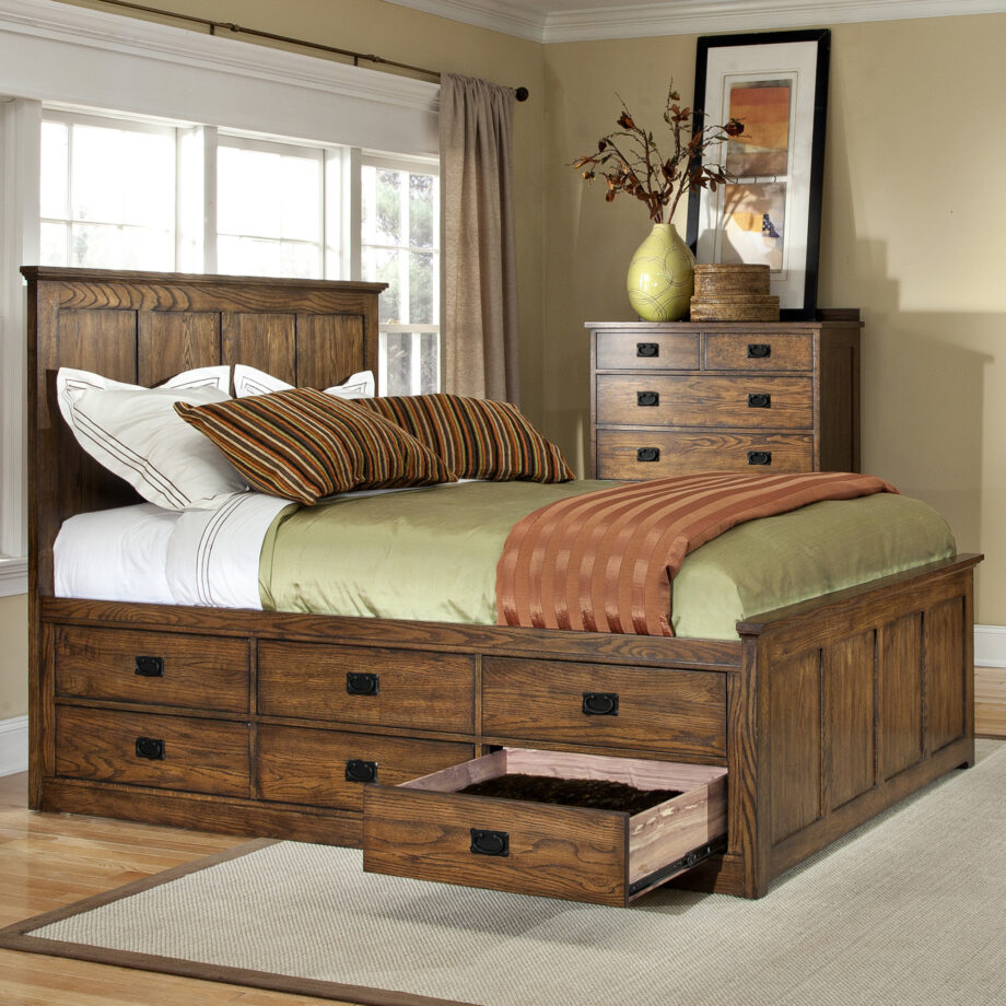 Oak Park Captains Bed | Mission
