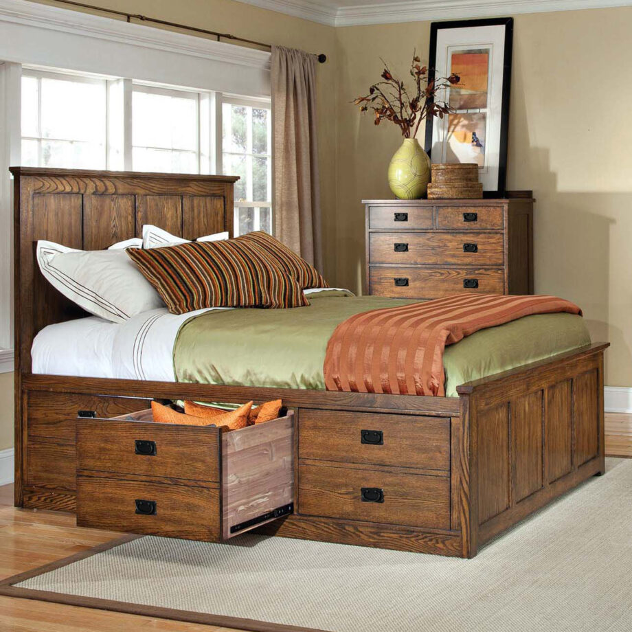 Oak Park Captains Bed | Mission