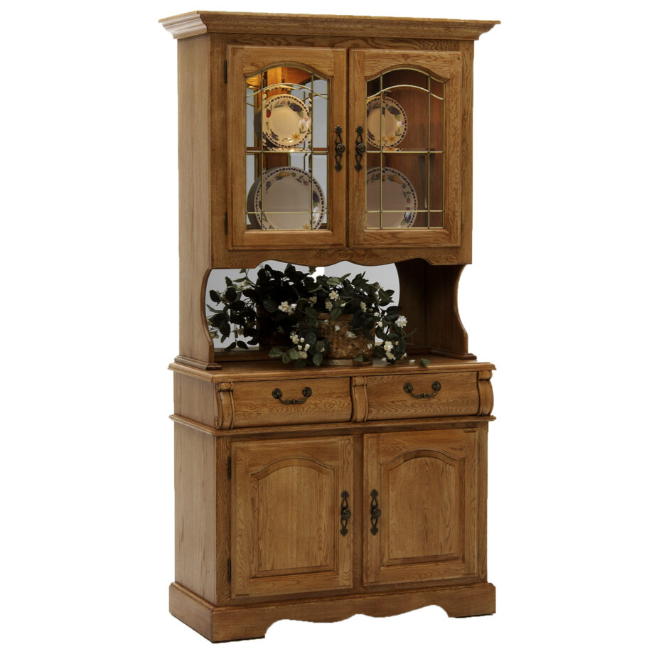Classic Oak Burnished Small China Cabinet