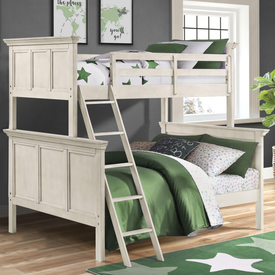 San Mateo Youth Twin over Full Bunk Bed | Rustic White