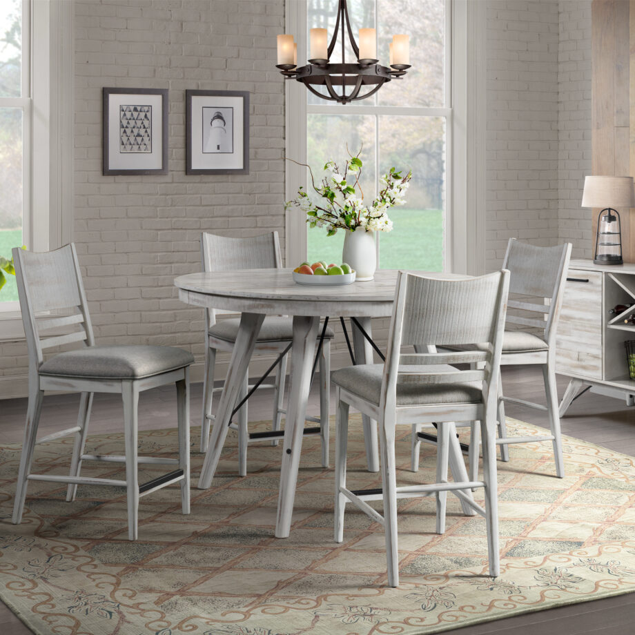 Modern Rustic Round Counter Table
