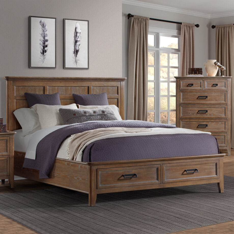Alta King Storage Bed | Harvest