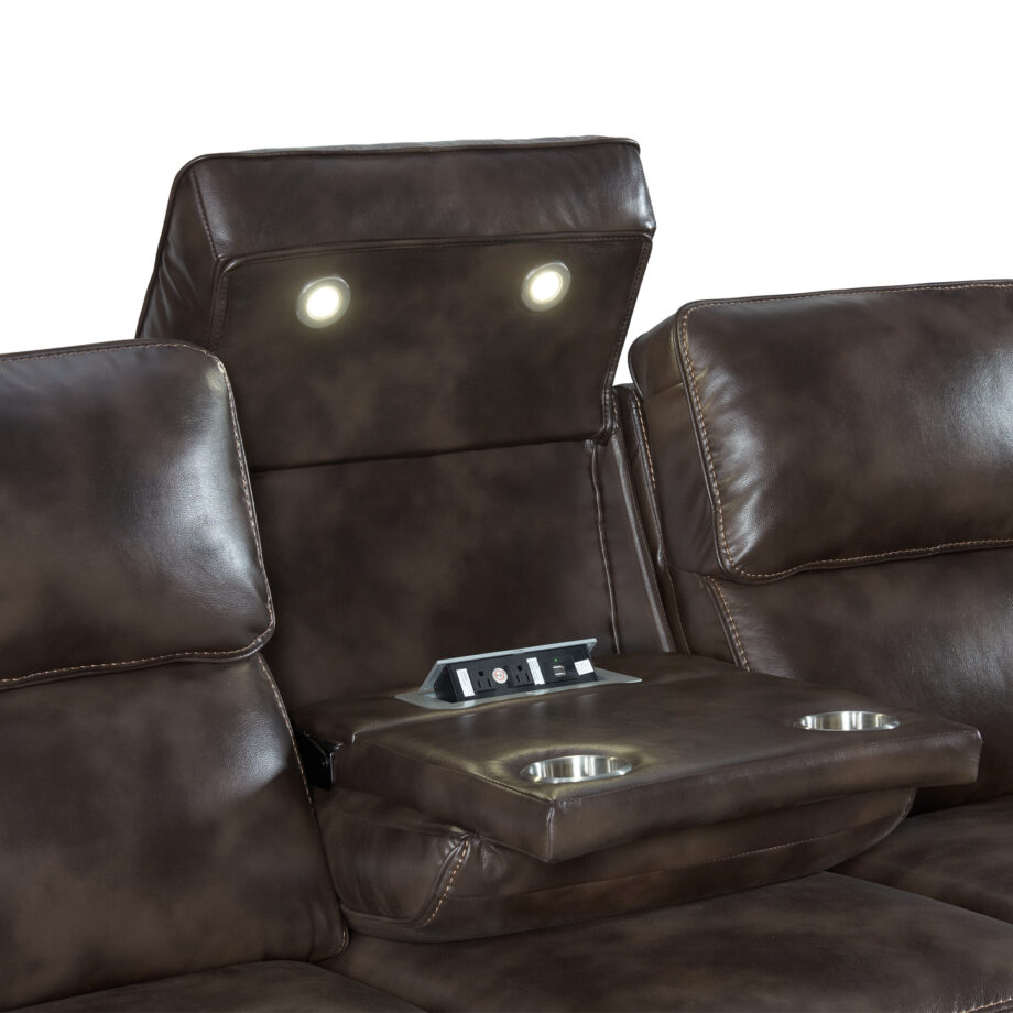 Silhouette Dual-Power Sofa | Bolero Coffee