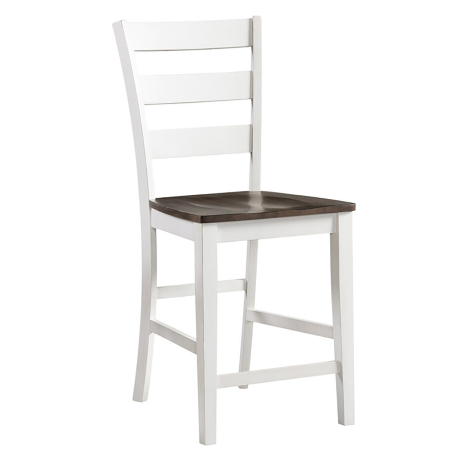 Kona Ladder Stool | Gray and White