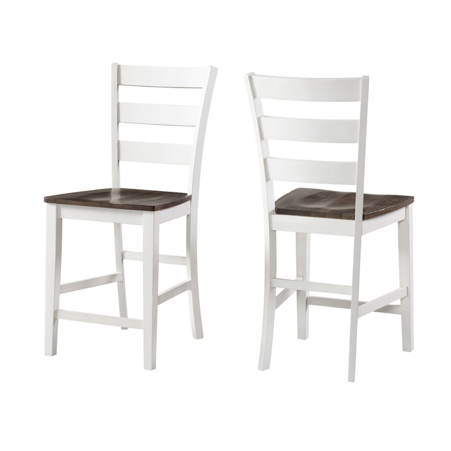 Kona Ladder Stool | Gray and White