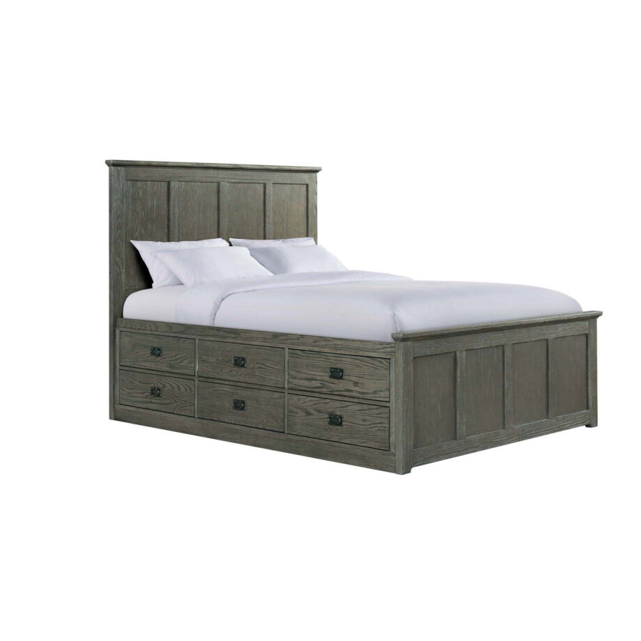 Oak Park Captains Bed | Pewter
