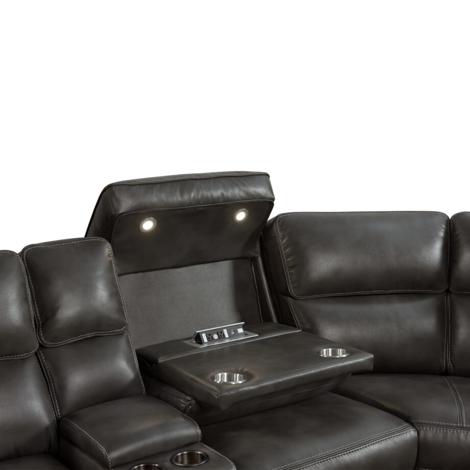 Silhouette Dual-Power Sectional Set | Bolero Slate