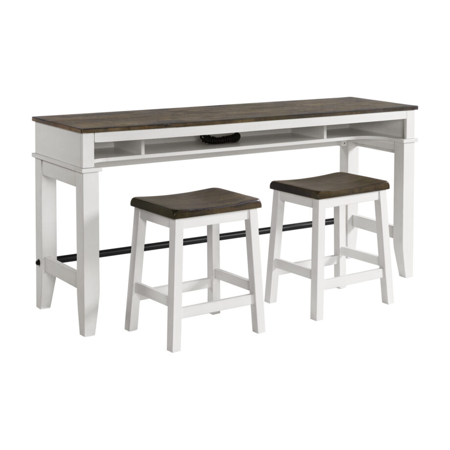 Kona Sofa Bar Table | Gray and White