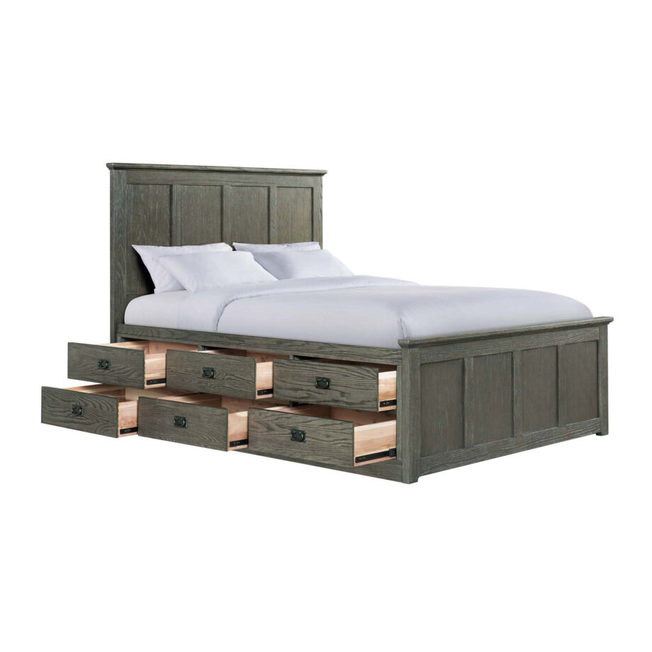 Oak Park Captains Bed | Pewter