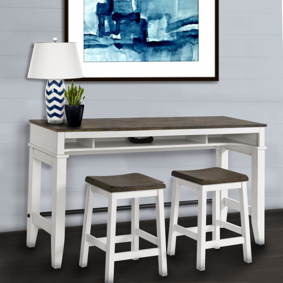 Kona Sofa Bar Table | Gray and White