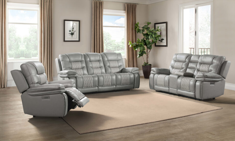Cody Dual-Power Sofa | Light Grey