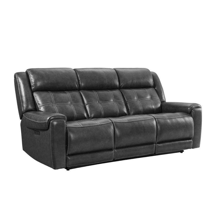 Regis Dual-Power Sofa | Baron Charcoal