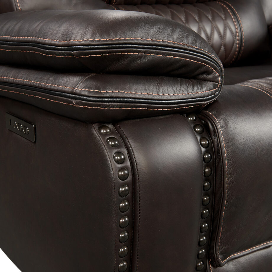 Cody Dual-Power Sectional Set | Dark Brown