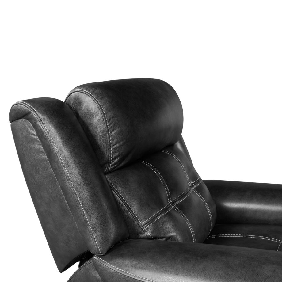 Regis Dual-Power Recliner | Baron Charcoal