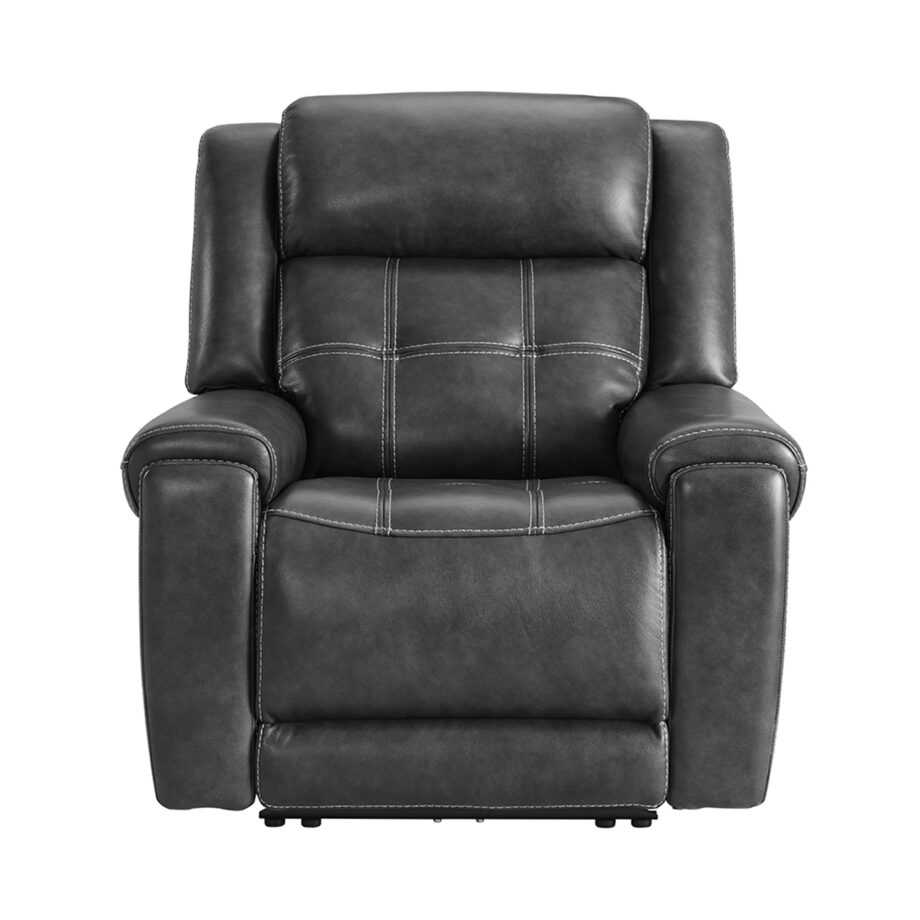 Regis Dual-Power Recliner | Baron Charcoal