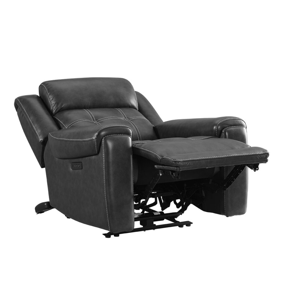 Regis Dual-Power Recliner | Baron Charcoal