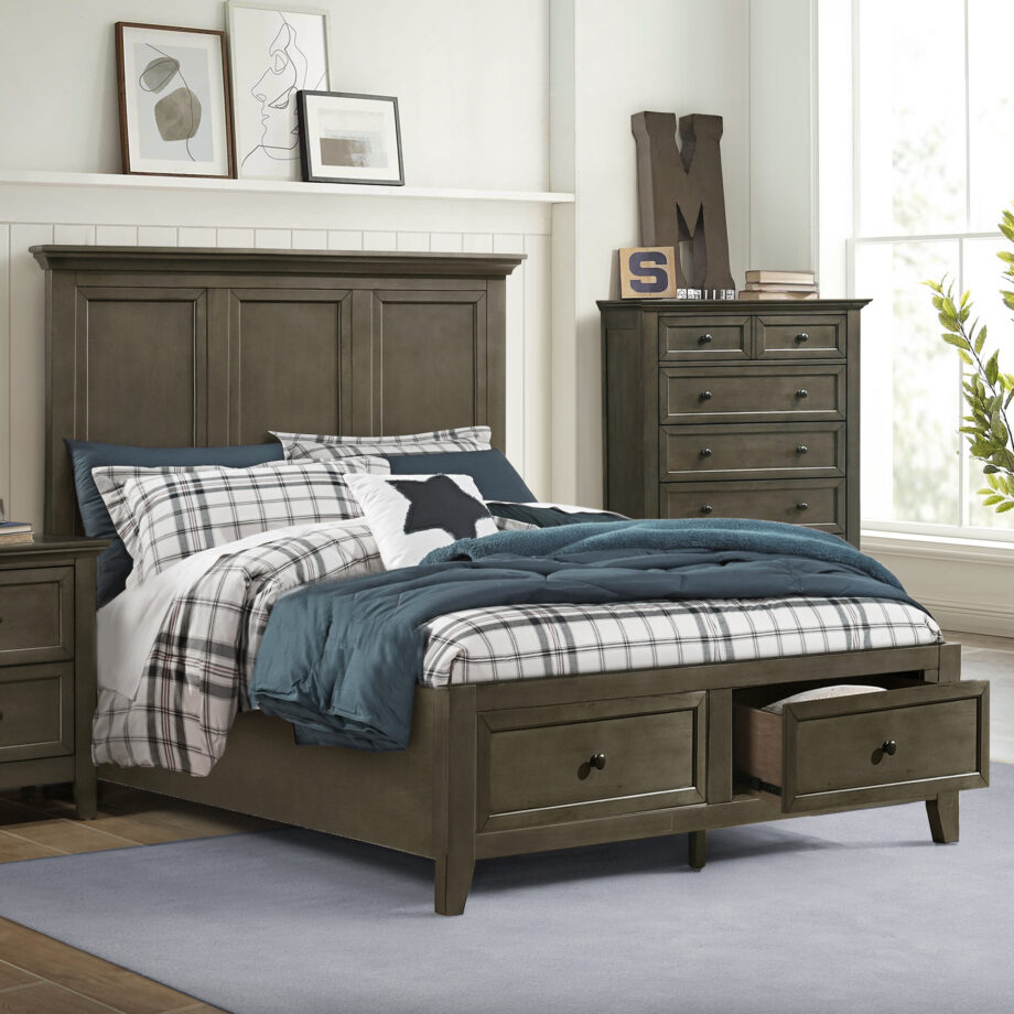 San Mateo Youth Full Storage Bed | Gray