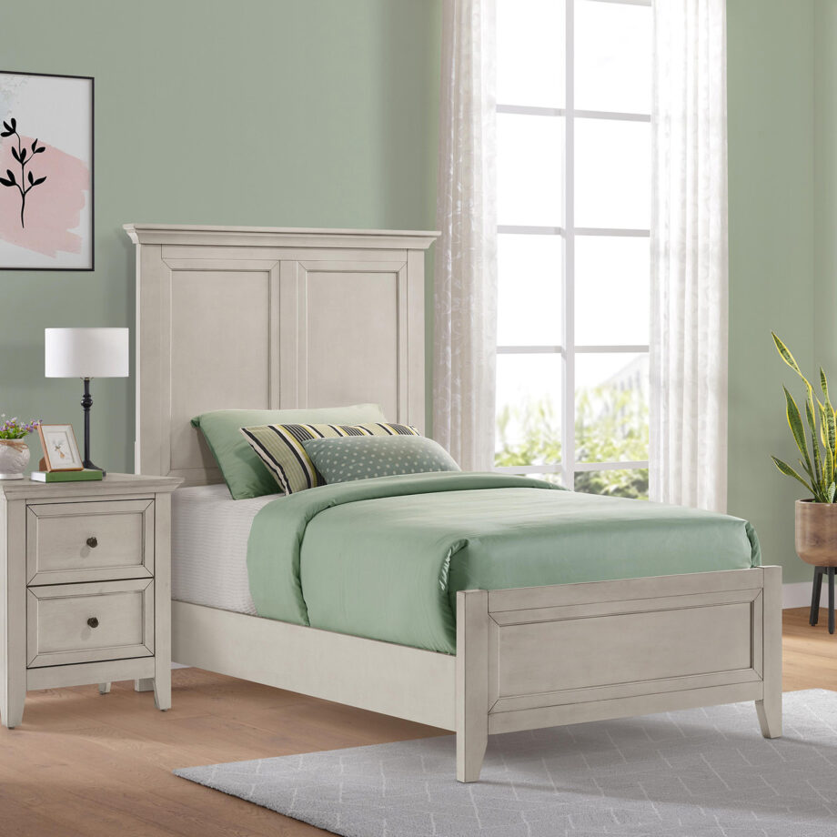 San Mateo Youth Twin Standard Bed | Rustic White