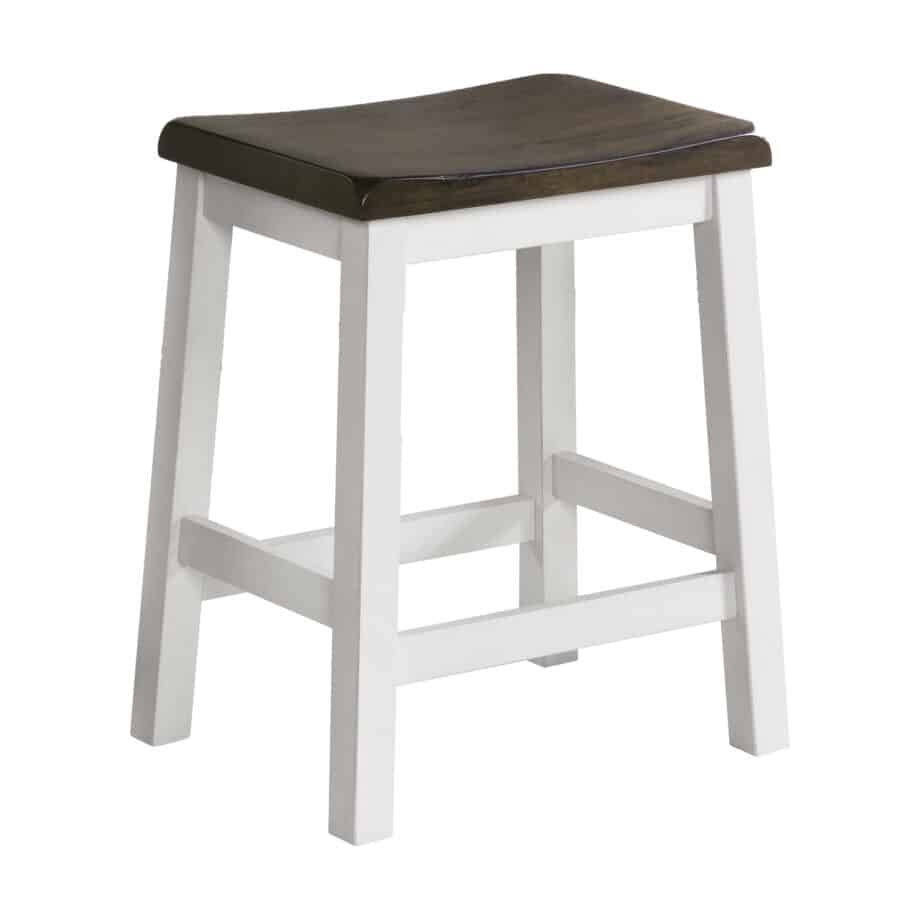 Kona Backless Stool | Gray & White