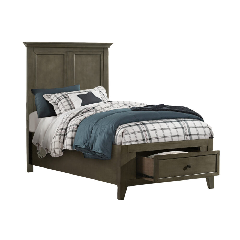 San Mateo Youth Twin Storage Bed | Gray
