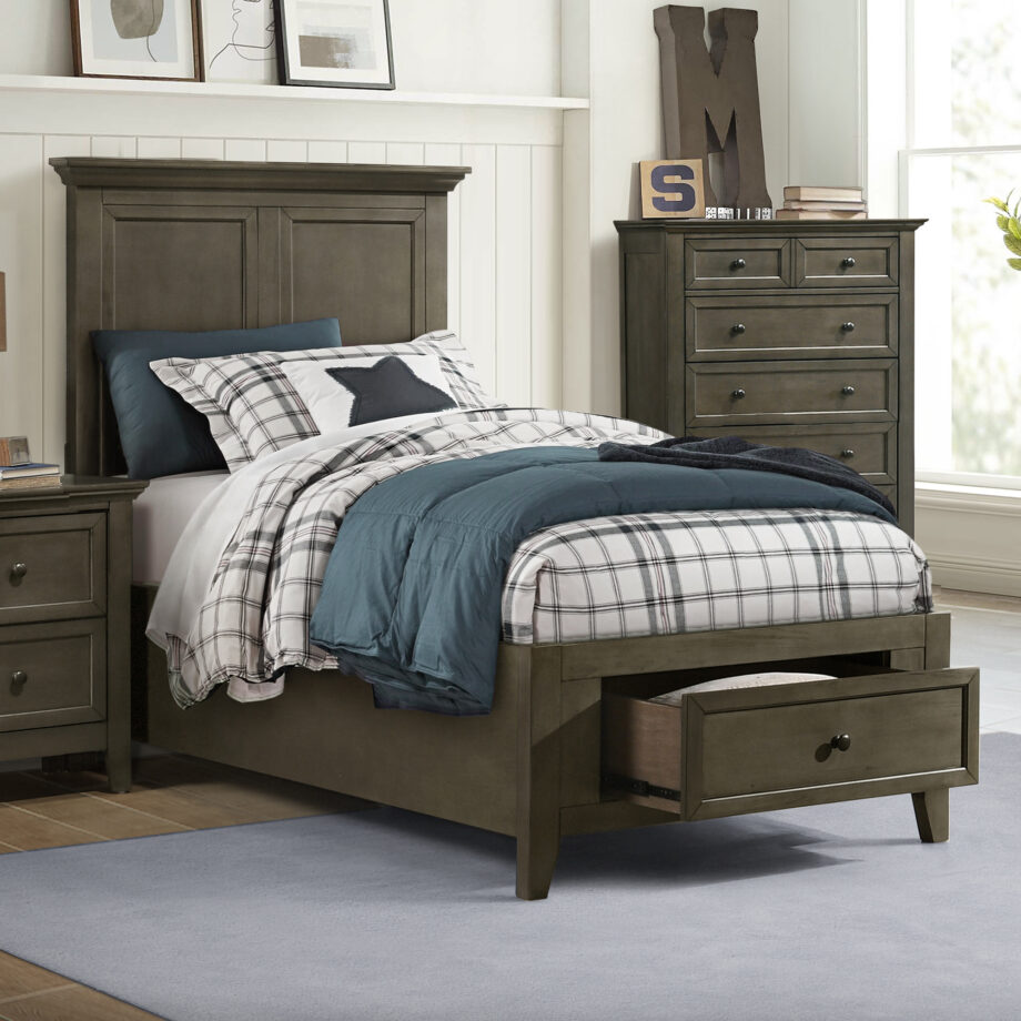 San Mateo Youth Twin Storage Bed | Gray