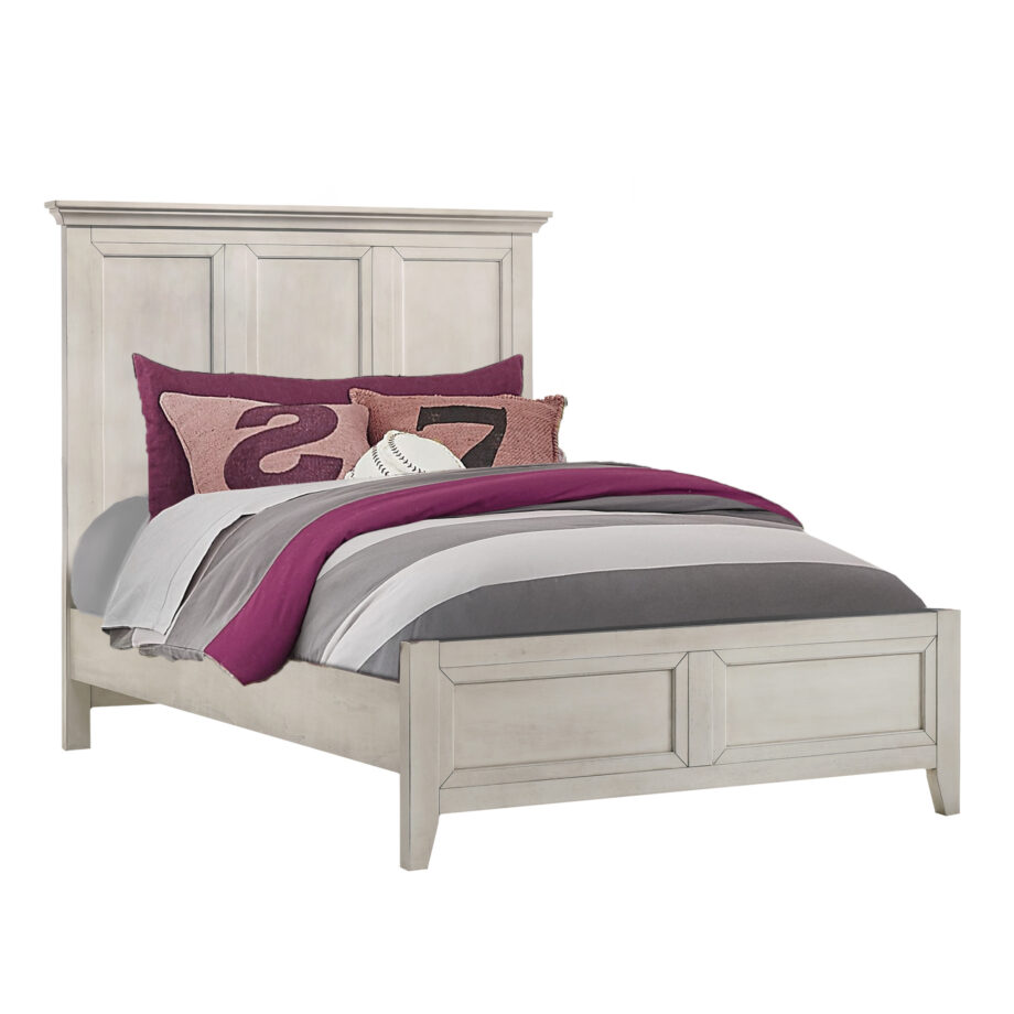 San Mateo Youth Full Standard Bed | Rustic White