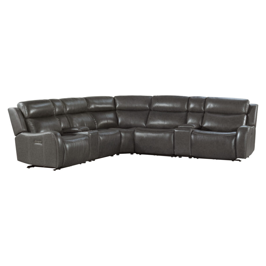 Wainwright Dual-Power Sectional Set | Charcoal Gray