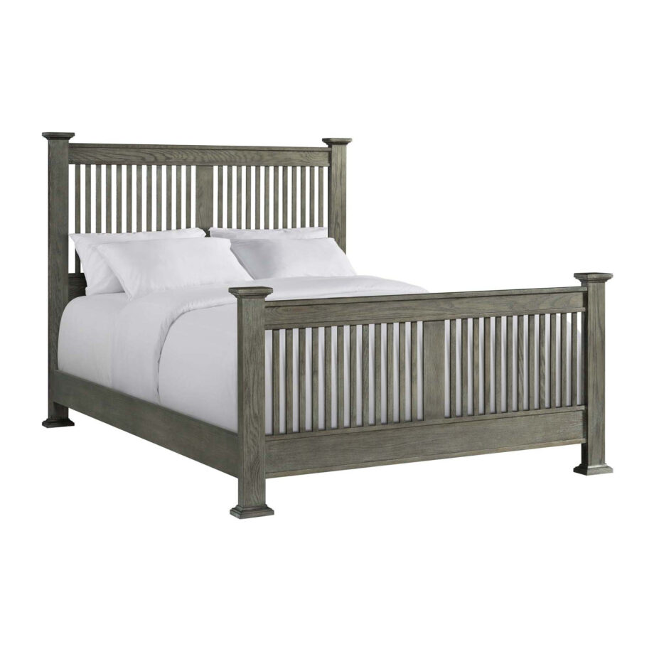 Oak Park King Slat Bed | Pewter