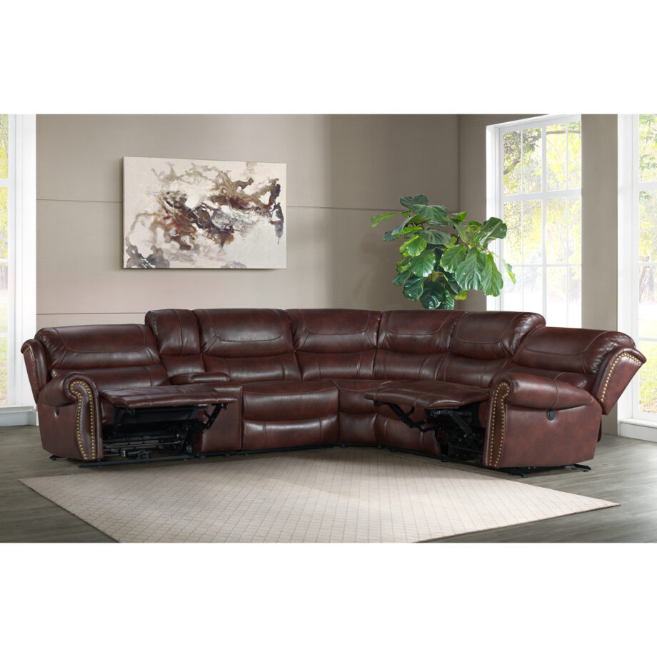 Hyde Park Sectional Set | Banner Mahogany