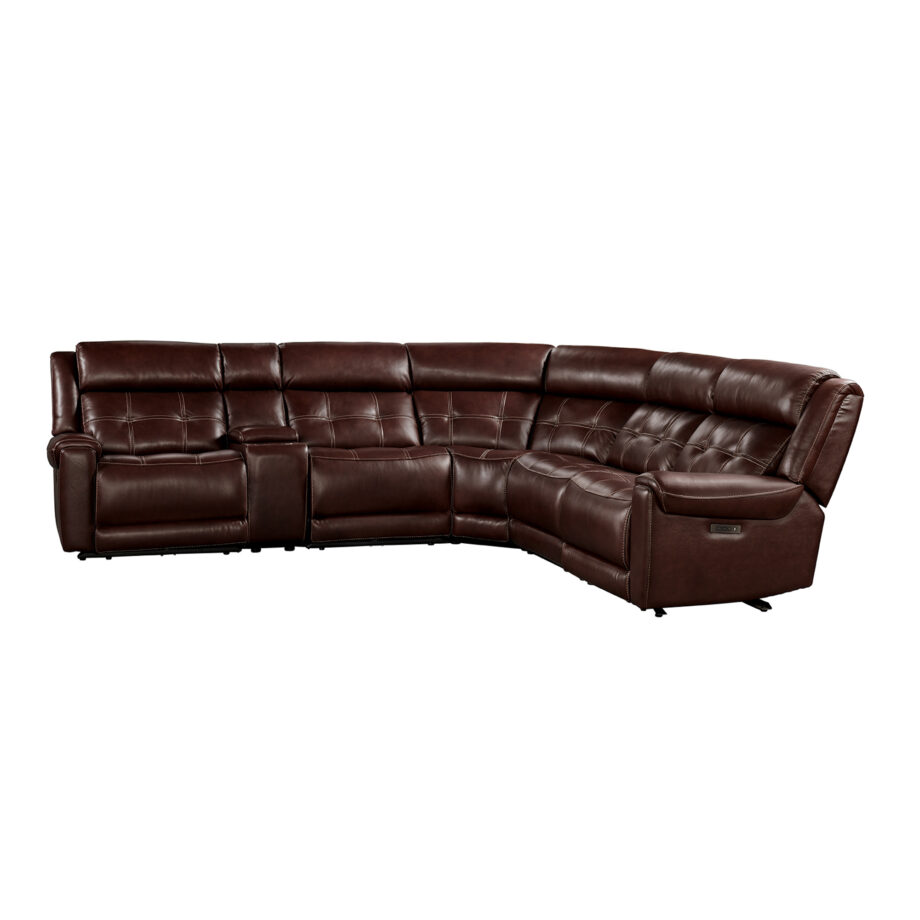 Regis Dual-Power Sectional | Baron Redwood
