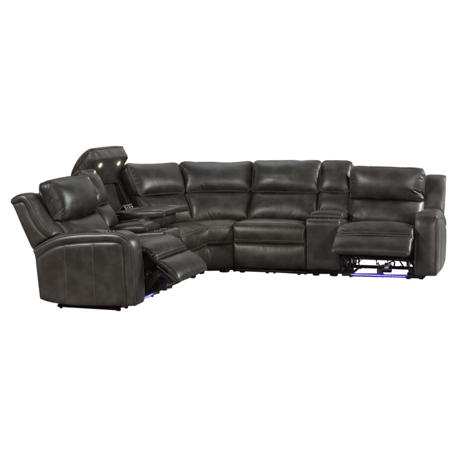 Silhouette Dual-Power Sectional Set | Bolero Slate