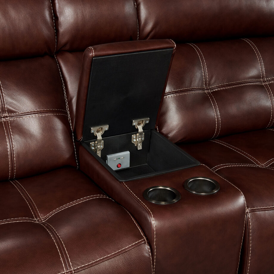 Regis Dual-Power Sectional | Baron Redwood