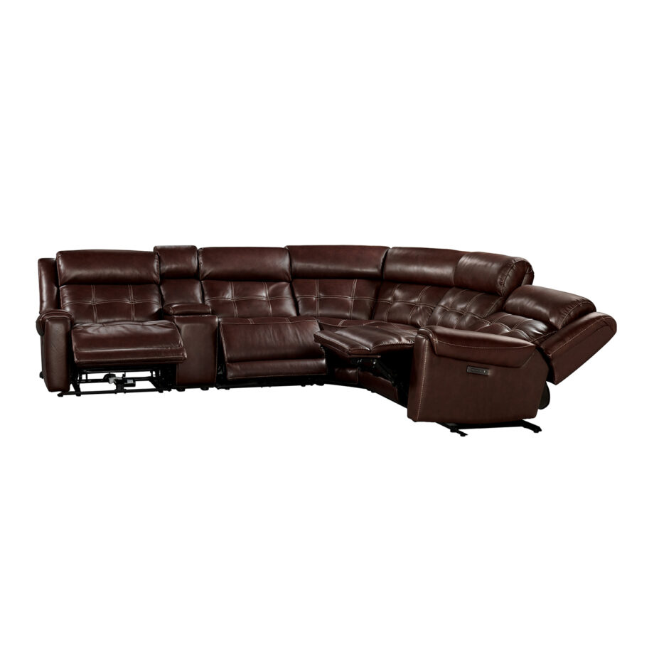 Regis Dual-Power Sectional | Baron Redwood