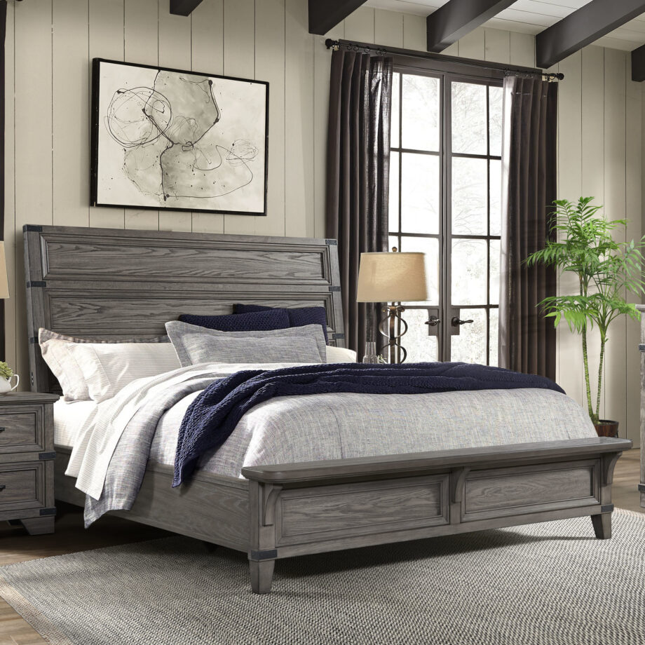 Forge King Bed | Brushed Steel