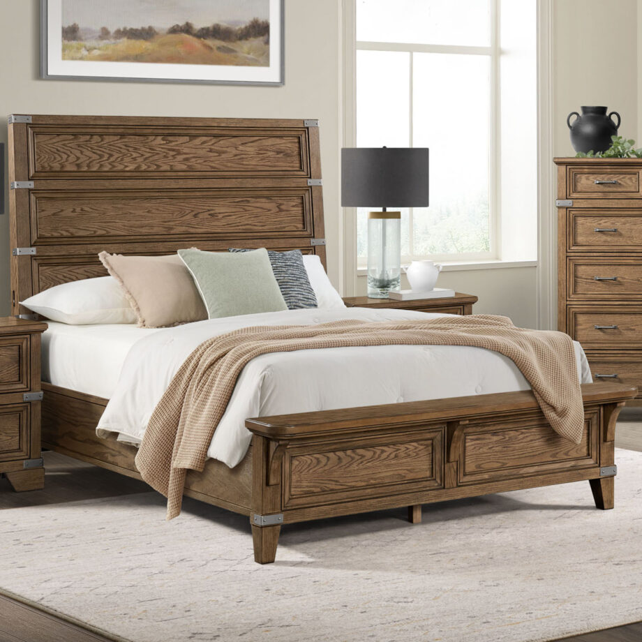 Forge Queen Bed | Weathered Chestnut