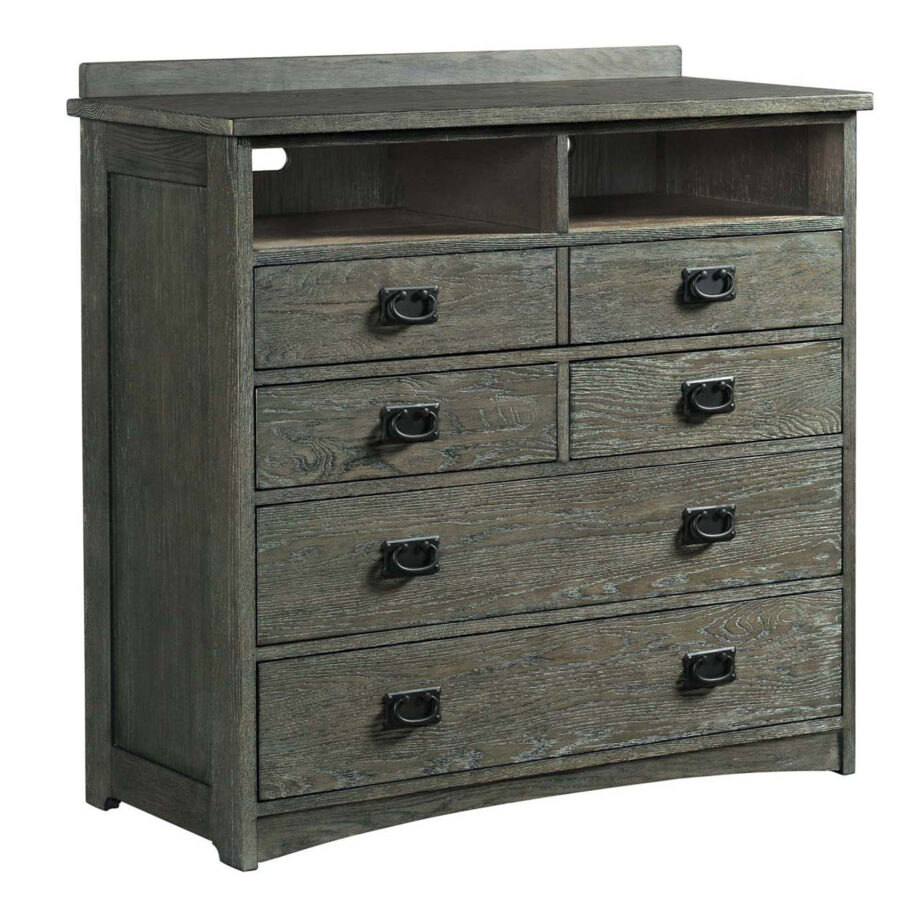 Oak Park Media Chest | Pewter