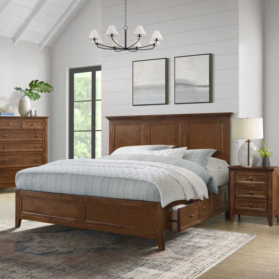 San Mateo Queen Storage Bed | Tuscan