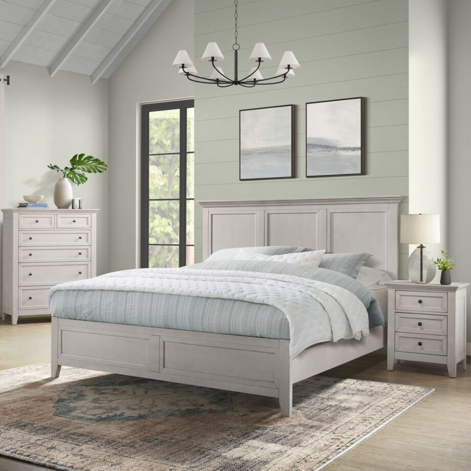 San Mateo Queen Standard Bed | White