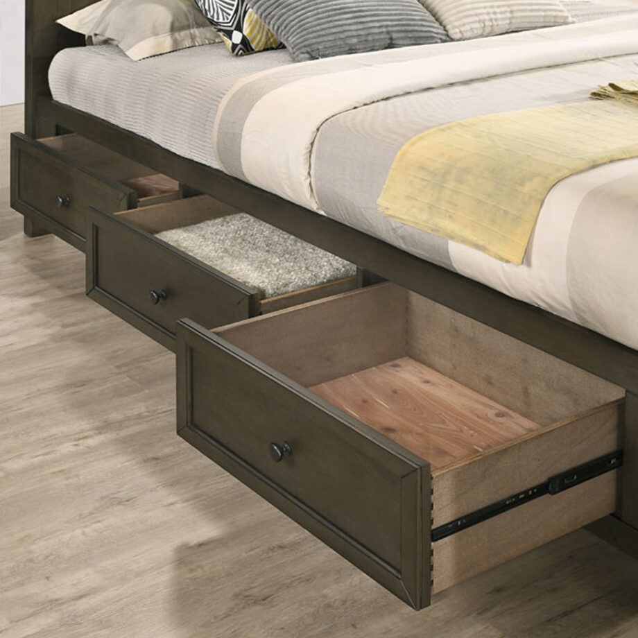 San Mateo King Storage Bed | Gray